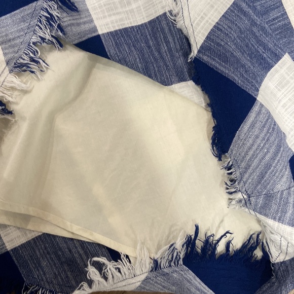 NWOT  natural reflections plaid fringe button dress, size L, 100% cotton - Picture 5 of 7